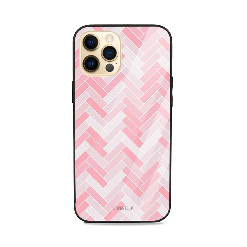 Pink Tiles Glass Case
