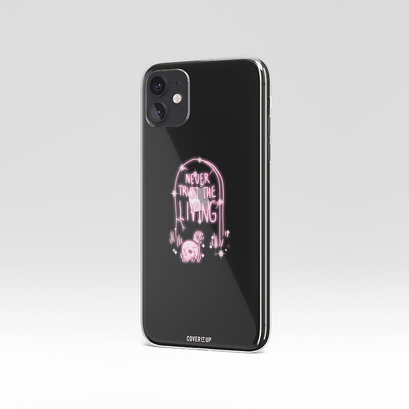 Never Trust the living Halloween Clear Silicone Case