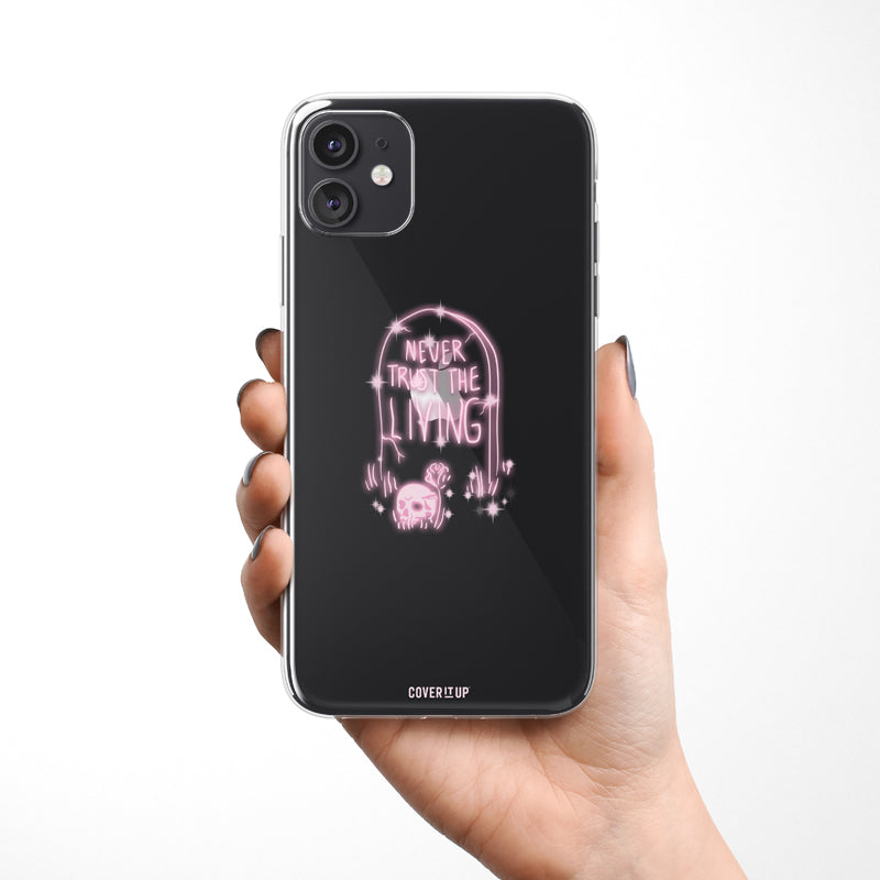 Never Trust the living Halloween Clear Silicone Case