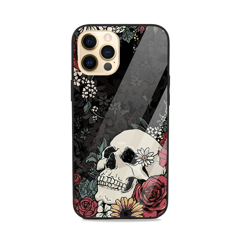 Pretty Skull Glass Case
