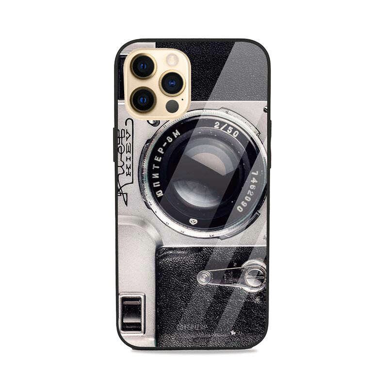 Retro Camera Glass Case