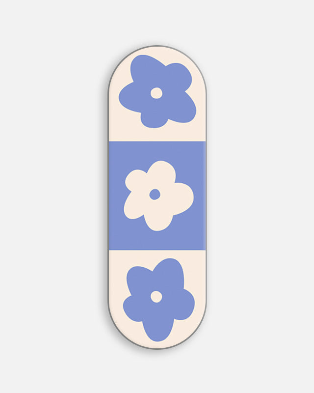 Blue Flower Y2k Slider Phone Grip