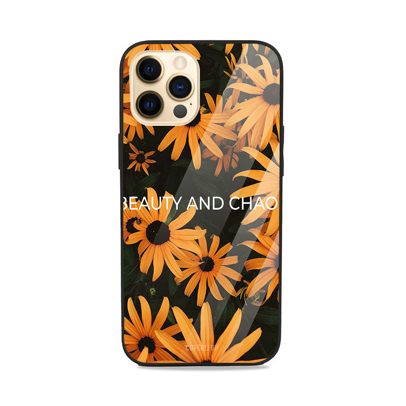 Retro Flowers Glass Case