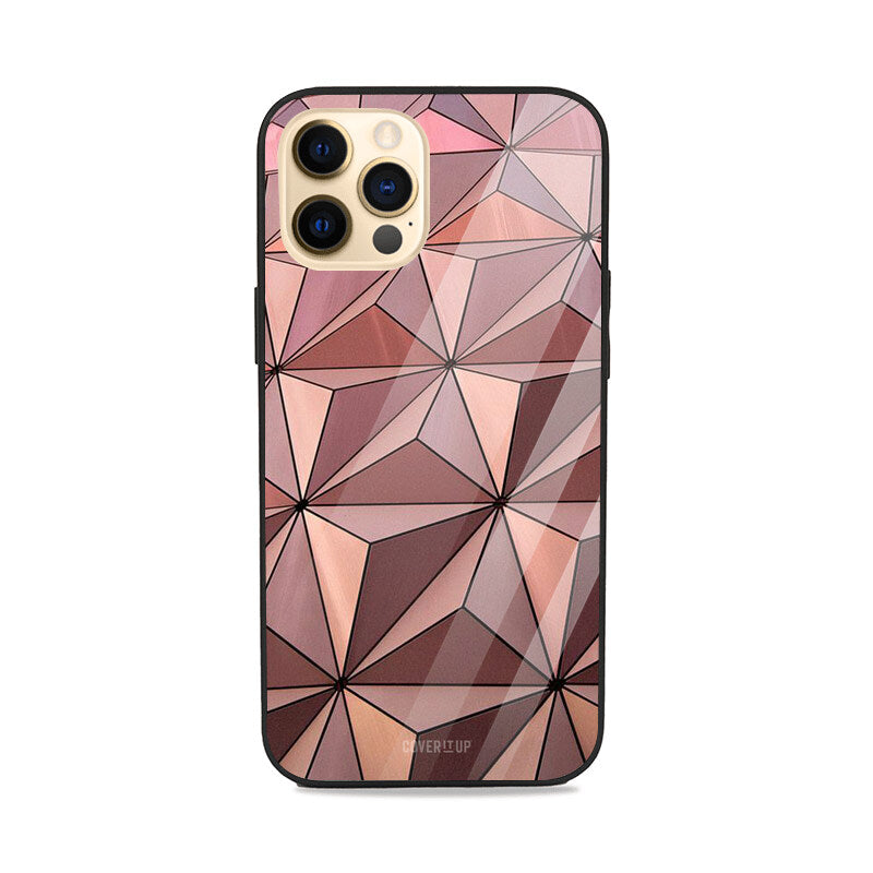 Rosegold Abstract Glass Case