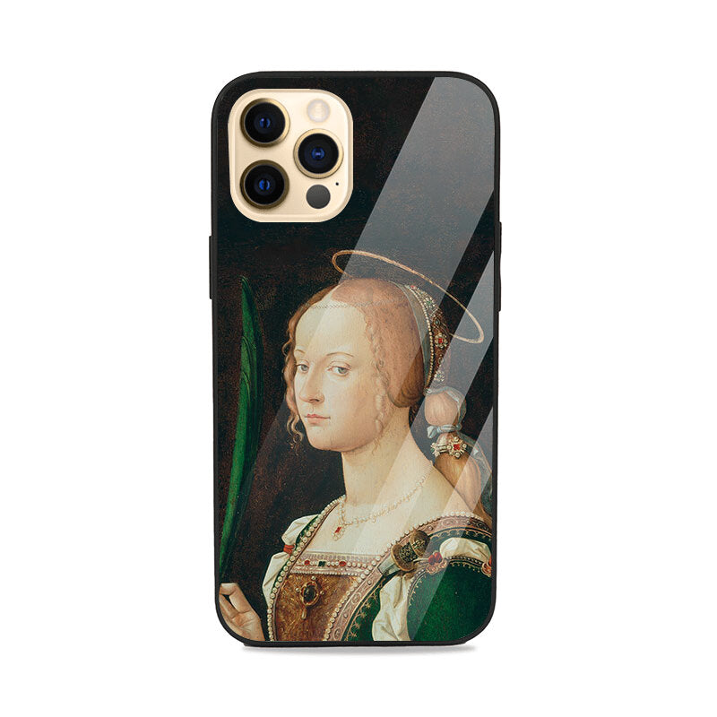 Saint Justina of Padua, Bartolomeo Montagna, 1490 Glass Case Glass Case