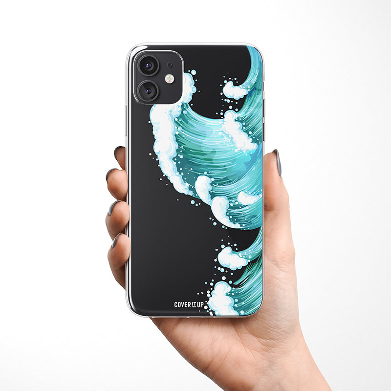 Sea Wave Clear Silicone Case