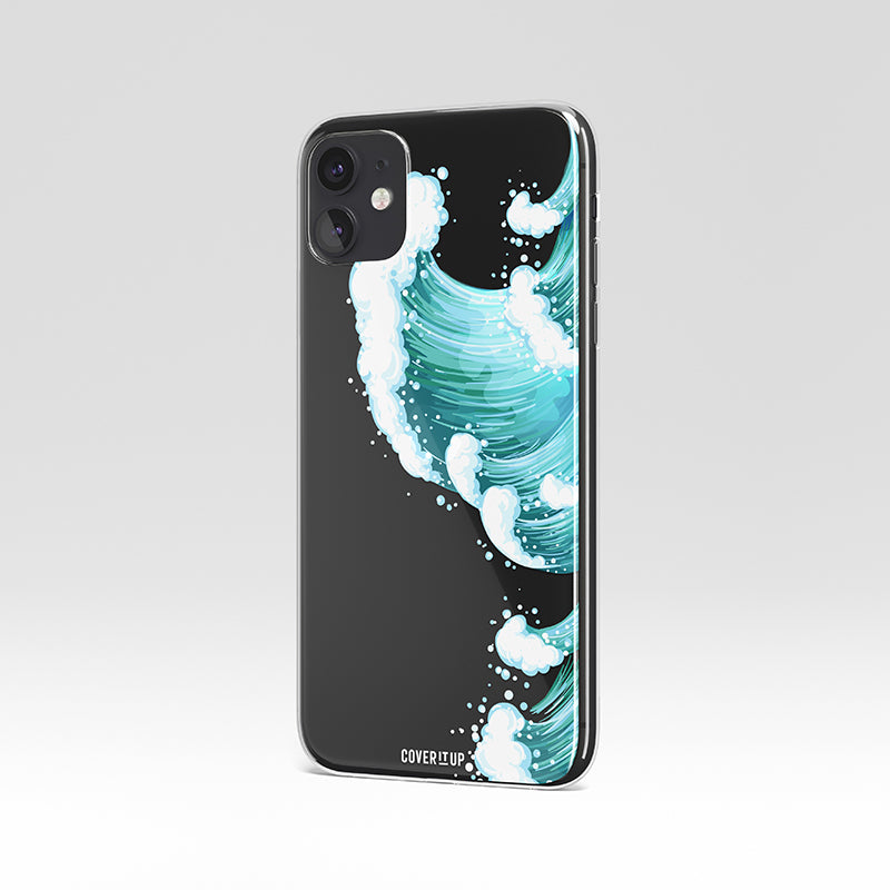 Sea Wave Clear Silicone Case