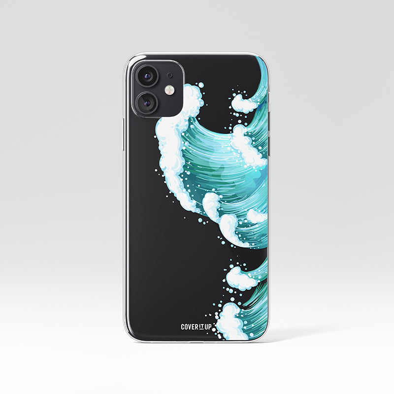Sea Wave Clear Silicone Case
