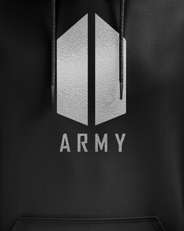 BTS Army Silver Foil Logo All Season Hoodie