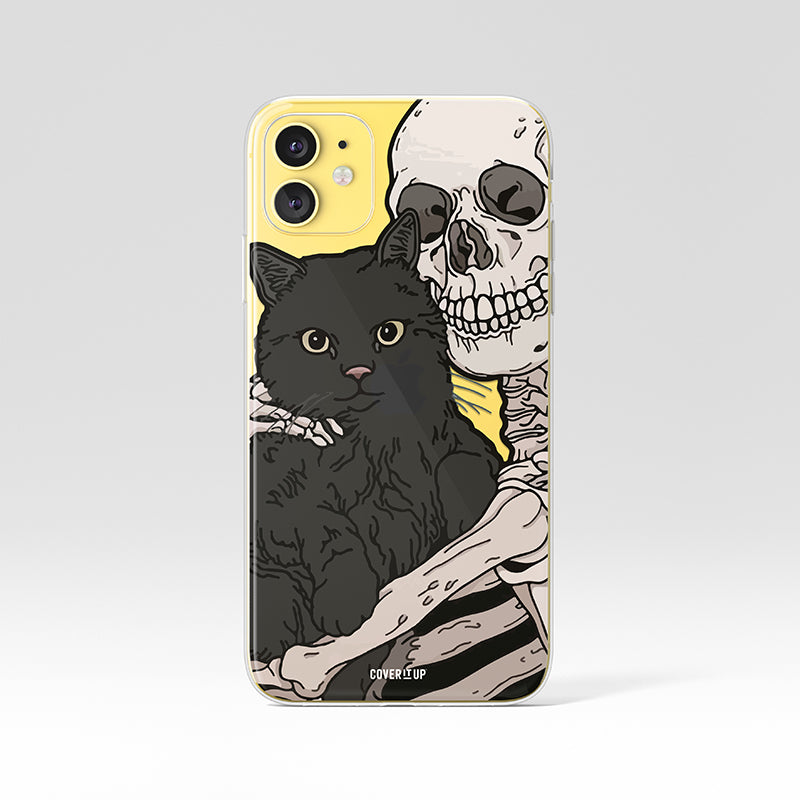 Black Cat Love Clear Silicone Case