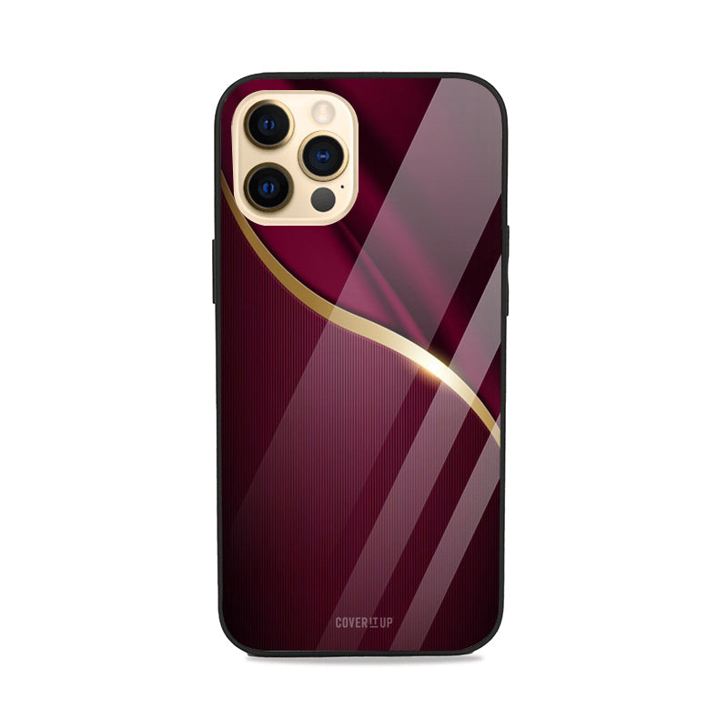 Smooth Maroon Glass Case