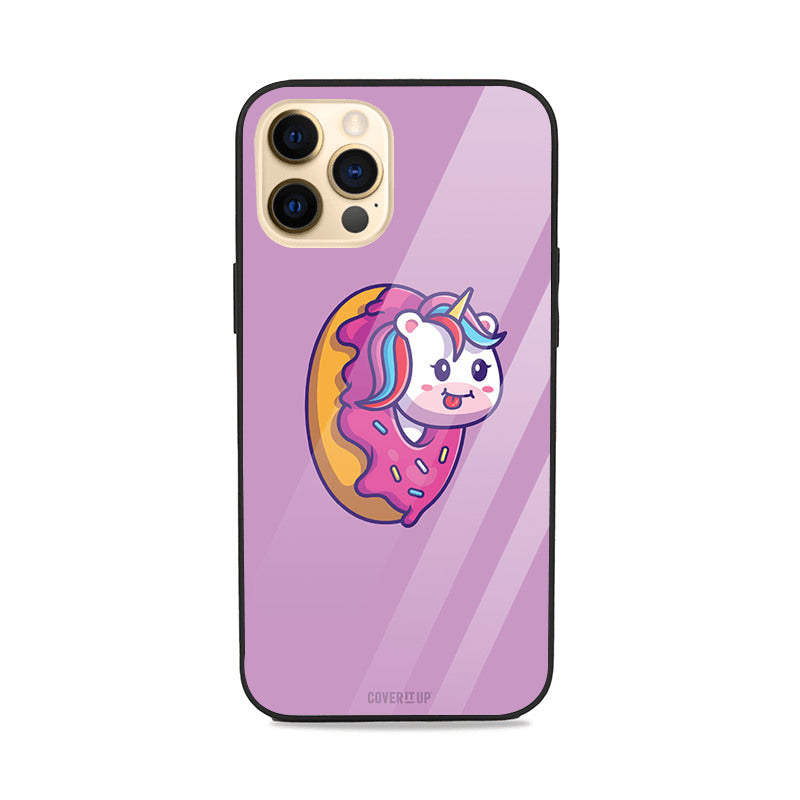 Unicorn Donut Glass Case Mobile Phone Cover from coveritup.com