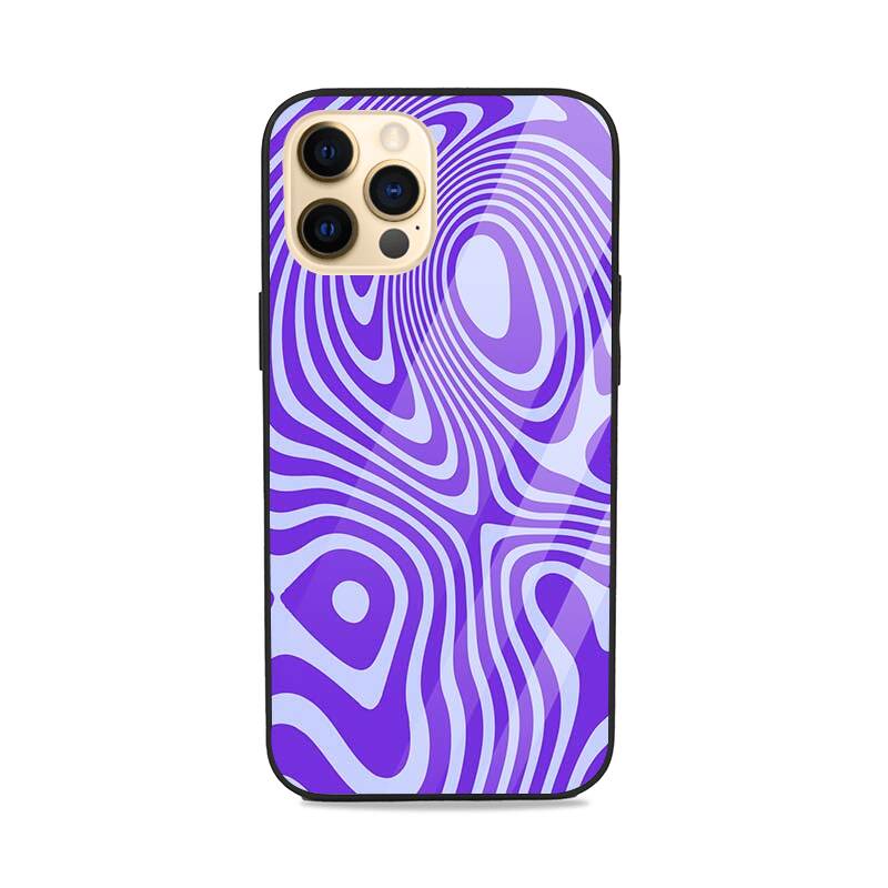 Violet Swirl Glass Case Glass Case