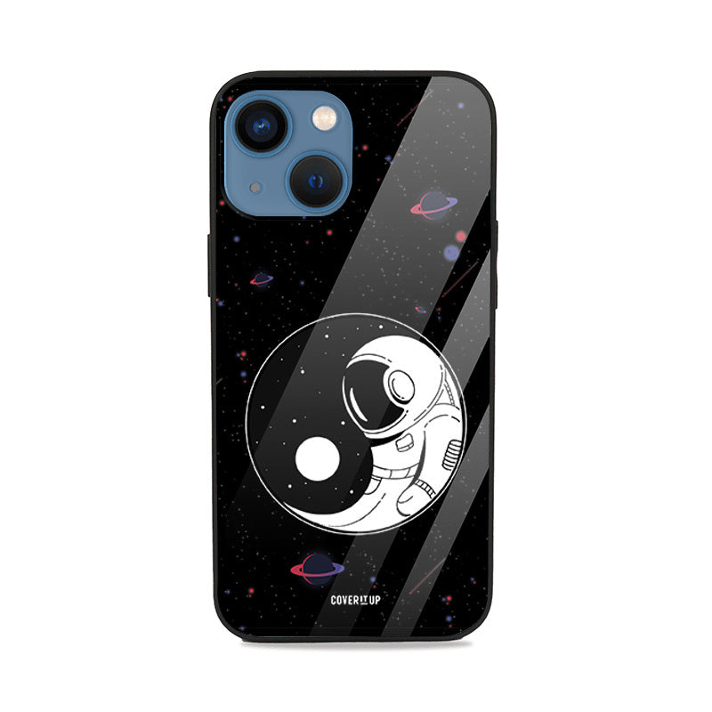 Yin and yang Astronaut Space Glass Case