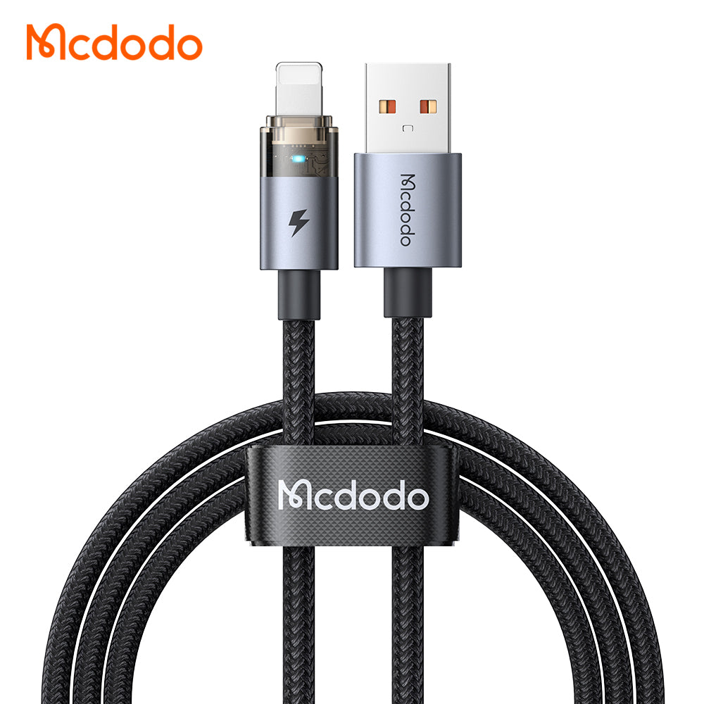Mcdodo Lightning Transparent Cable with Charging Light 1.2m
