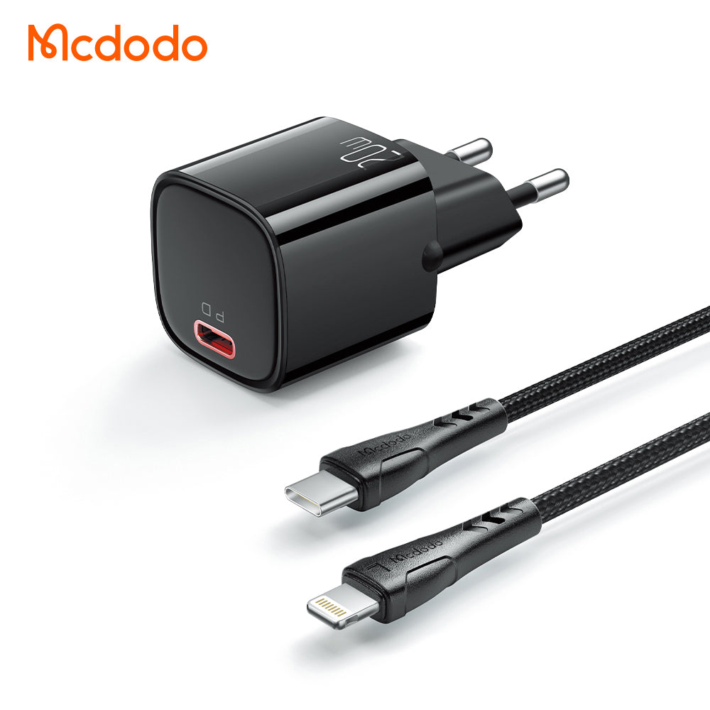 Mcdodo 20W 1C PD Fast Charger (EU) + C to L cable 1.2m
