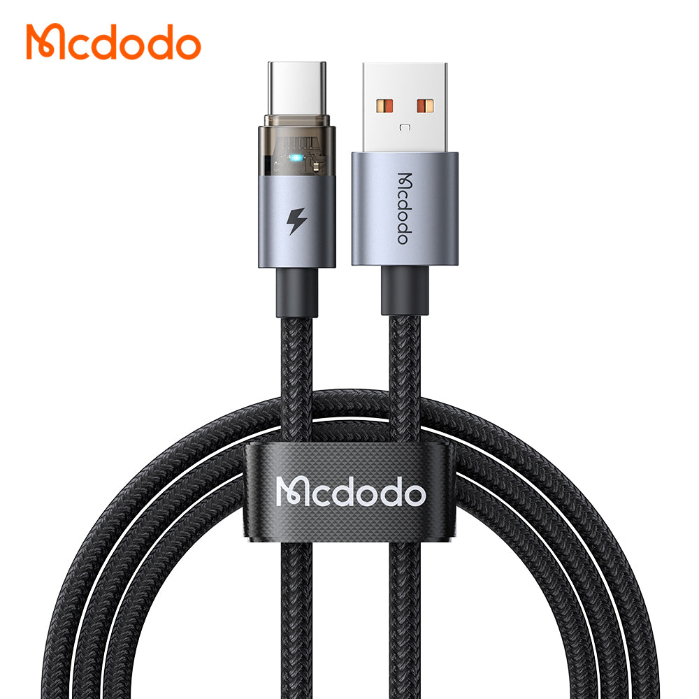Mcdodo USB-C Transparent Cable with Charging Light 1.2m