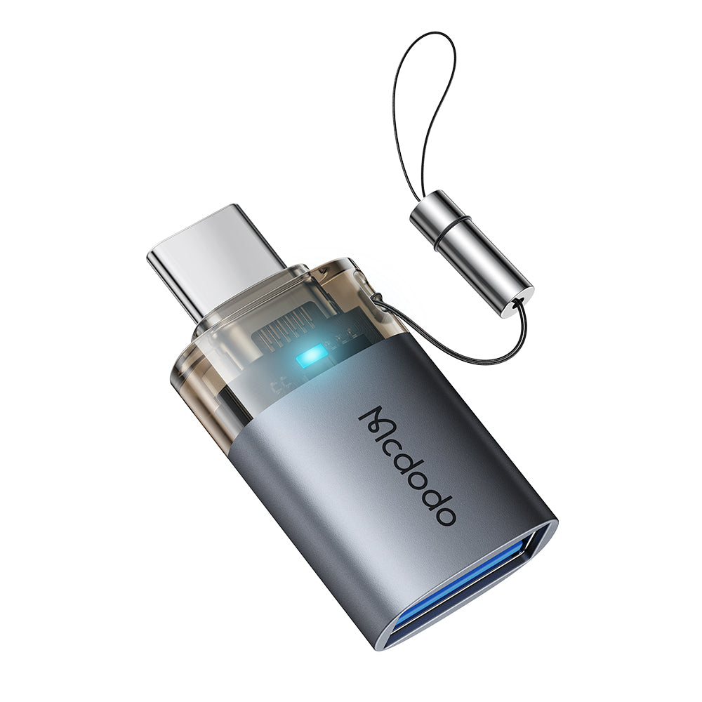Mcdodo USB-A 3.0 to USB-C Transfer Adapter
with Indicator Lights and Lanyard