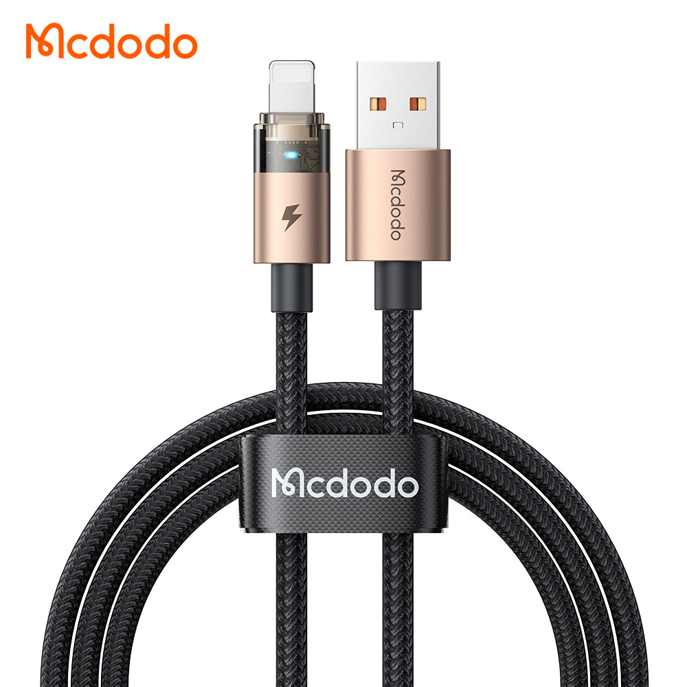 Mcdodo Lightning Transparent Cable with Charging Light 1.2m