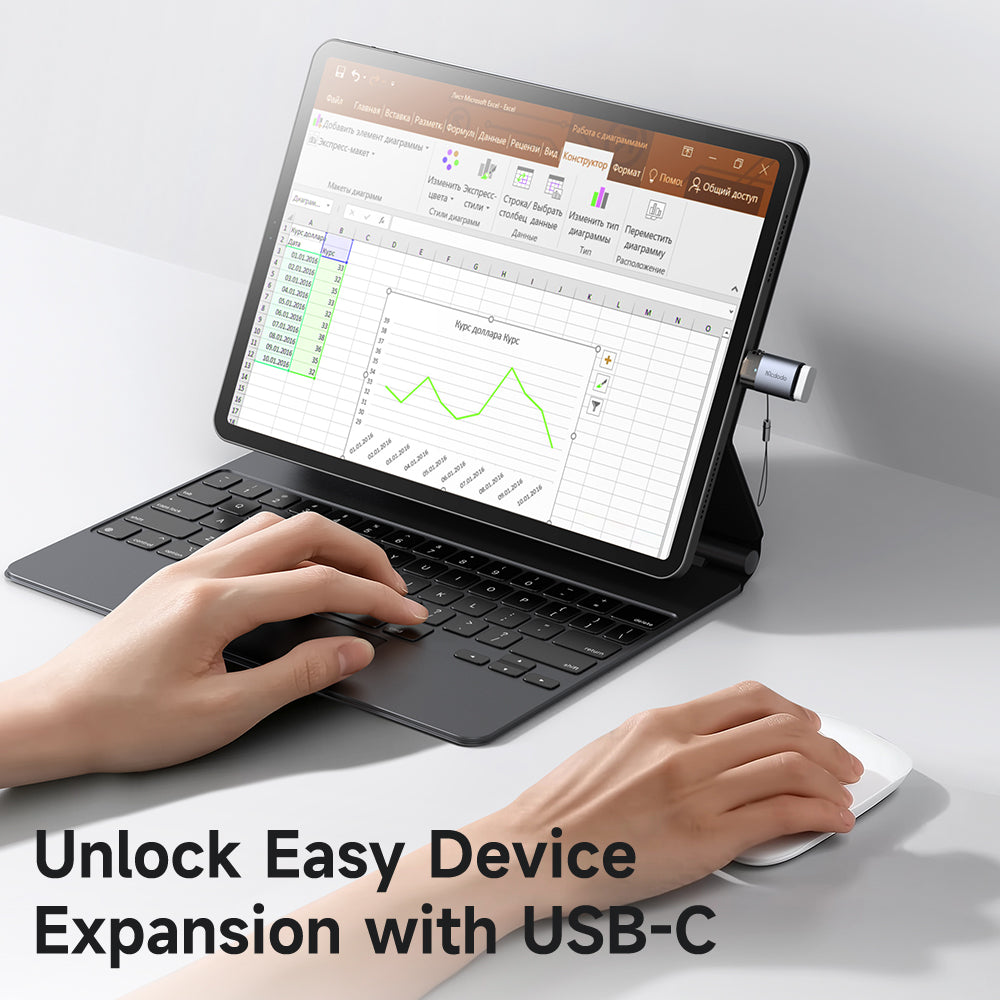 Mcdodo USB-A 3.0 to USB-C Transfer Adapter
with Indicator Lights and Lanyard