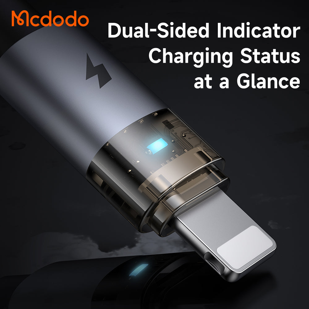 Mcdodo Lightning Transparent Cable with Charging Light 1.2m