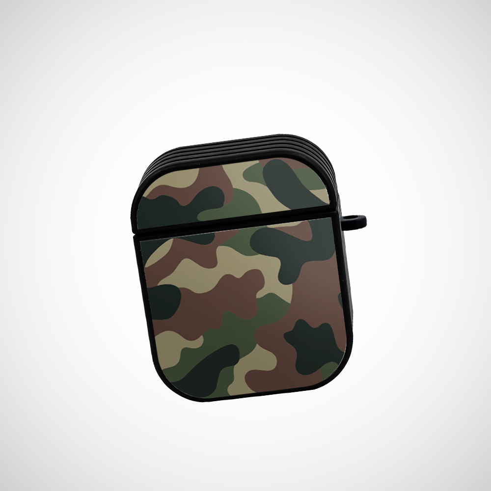 Jungle Camo Glass Airpods 1st Gen Case Covers