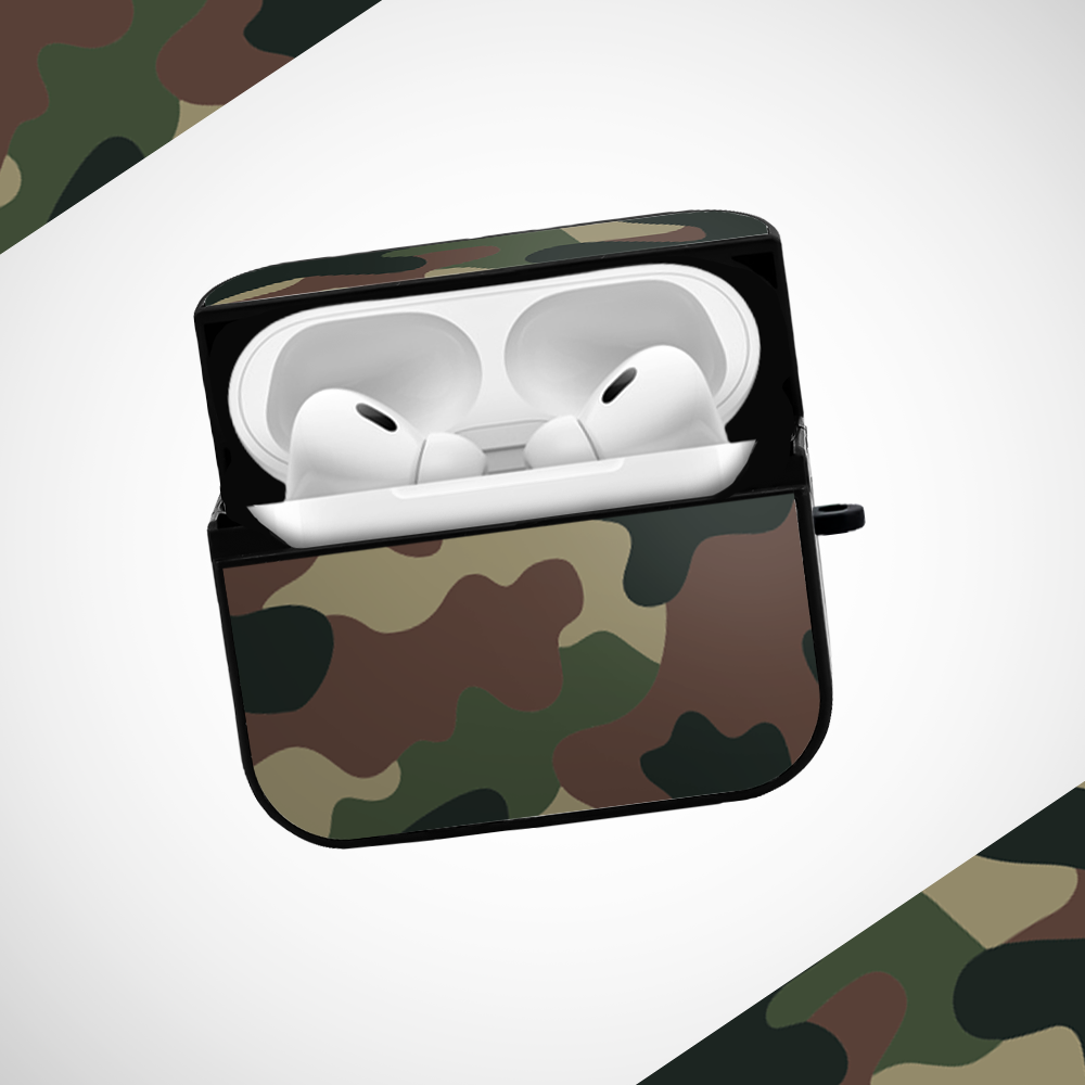 Jungle Camo Glass Airpods Pro Case Covers