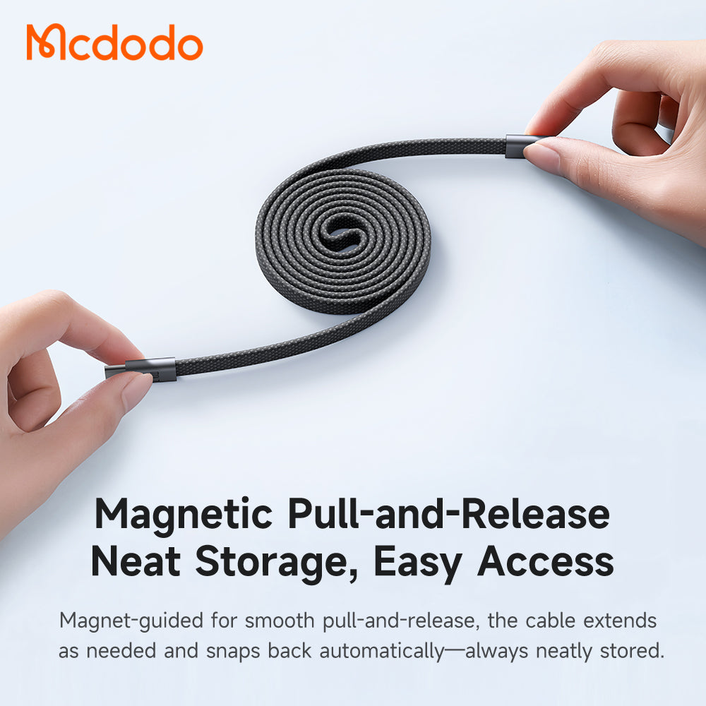 Mcdodo 240W USB-C to USB-C Magnetic Self-Winding Cable 1M