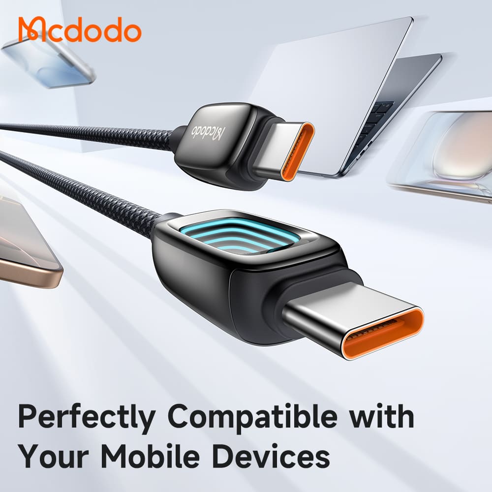 Mcdodo USB-C to USB-C 100W Cable With Sci-Fi Mirror Light 1.2M