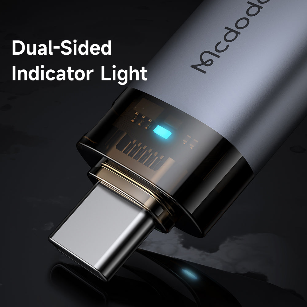 Mcdodo USB-A 3.0 to USB-C Transfer Adapter
with Indicator Lights and Lanyard