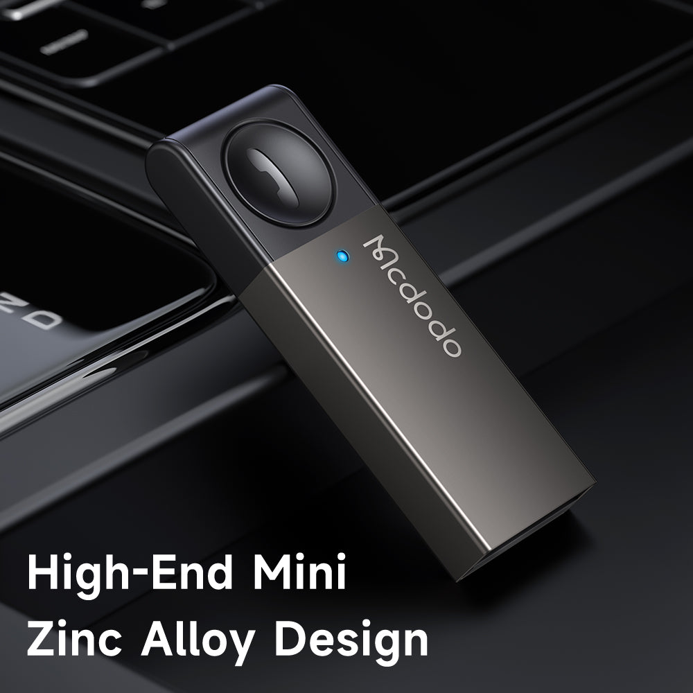 Mcdodo USB-A Wireless Car Adapter with Built-in Multi-Function Button