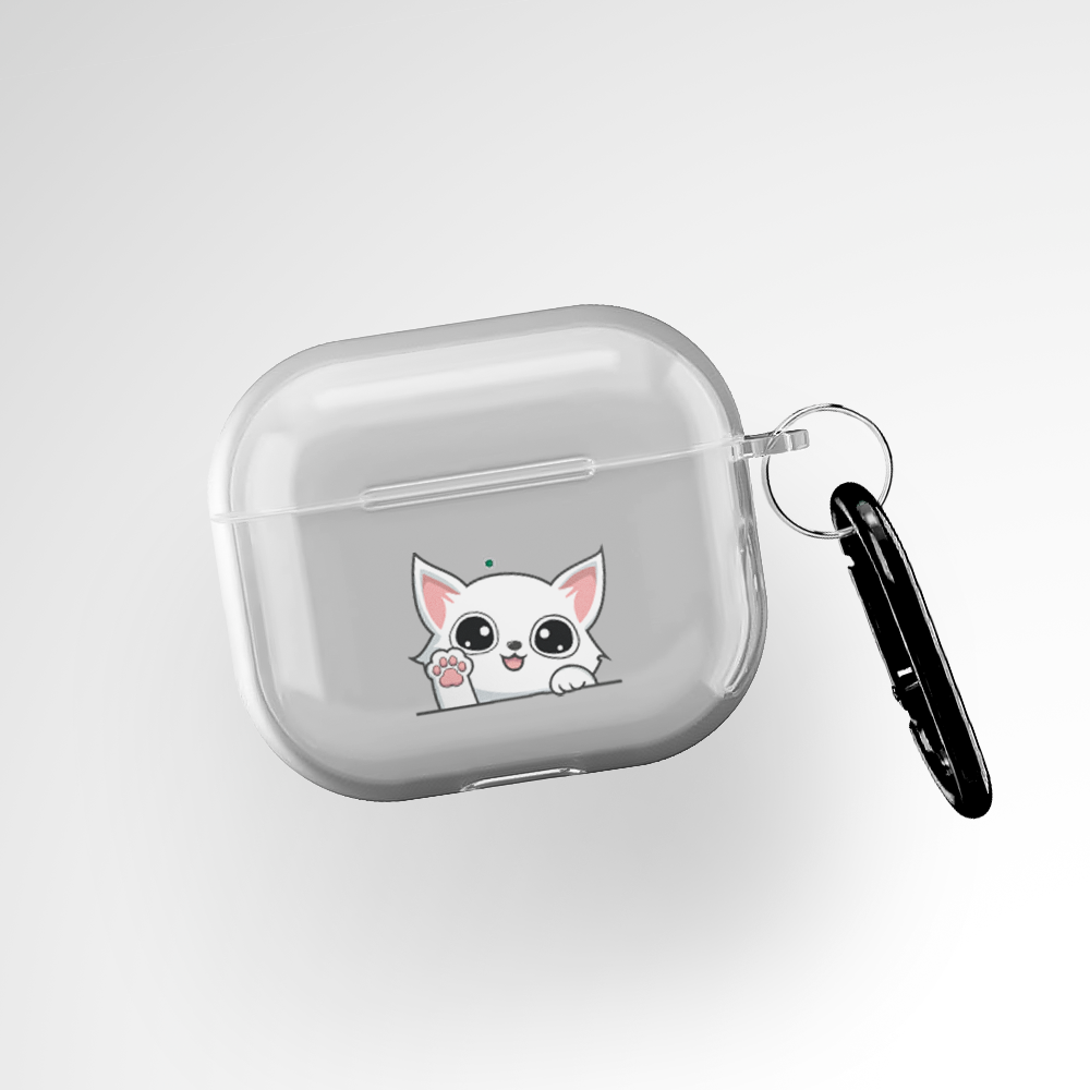 Cute Cat Clear Airpods Pro 2 Case Covers