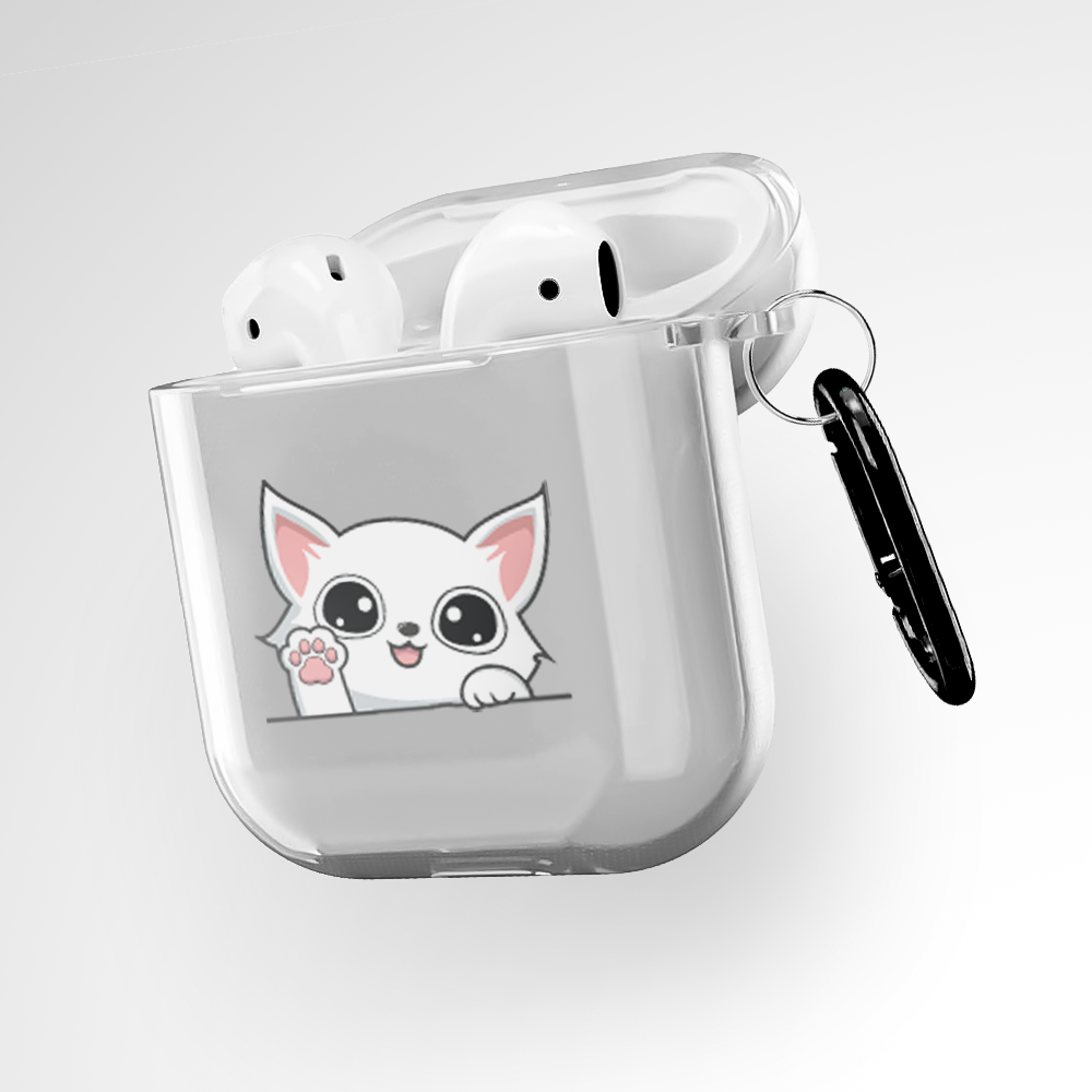 Cute Cat Clear Airpods 2nd Gen Case Covers