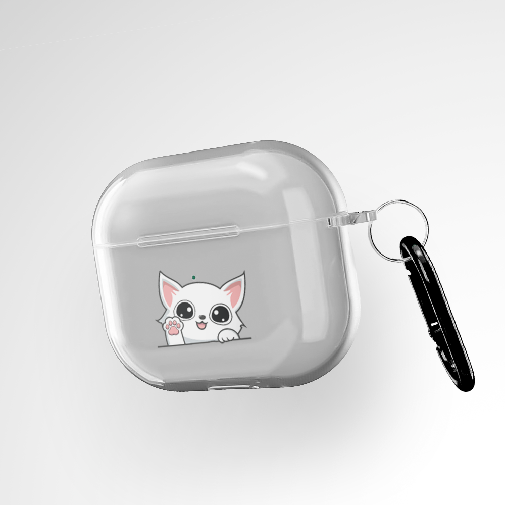 Cute Cat Clear Airpods Pro 2 Case Covers