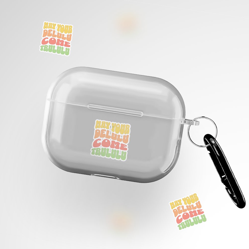 Delulu Clear Airpods Pro Case Covers