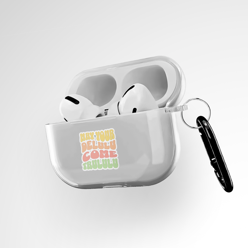 Delulu Clear Airpods Pro Case Covers