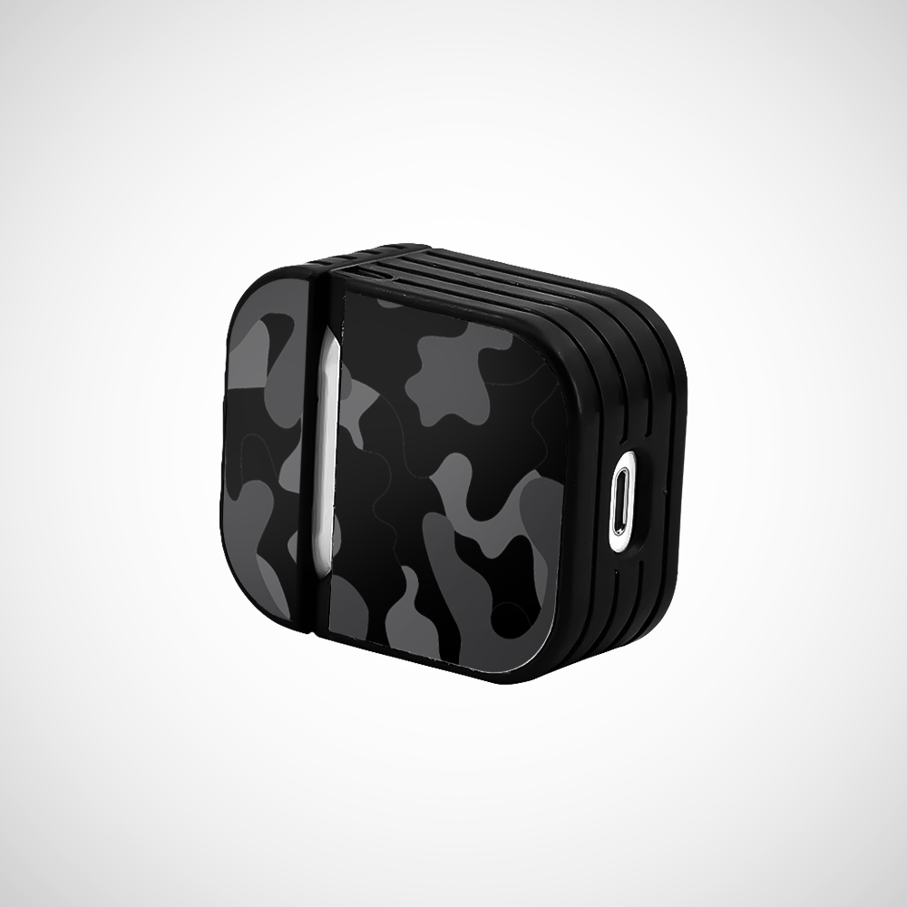 Midnight Camo Glass Airpods 1st Gen Case Covers