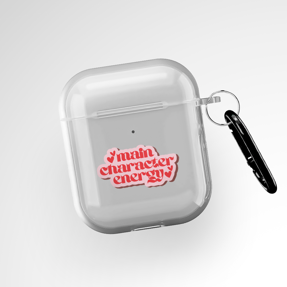 Main Character Energy Clear Airpods 2nd Gen Case Covers