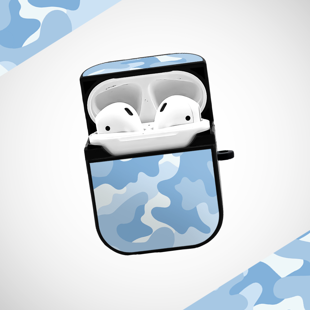 Sky Camo Glass Airpods 1st Gen Case Covers