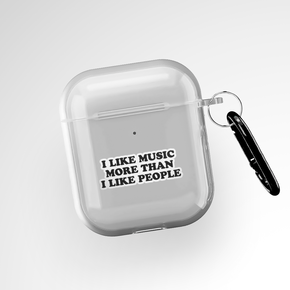 I like music Clear Airpods 2nd Gen Case Covers