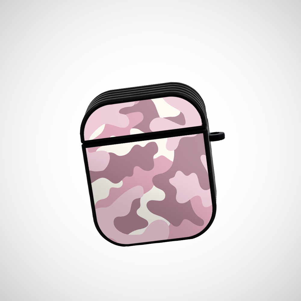 Bubblegum Camo Glass Airpods 2nd Gen Case Covers