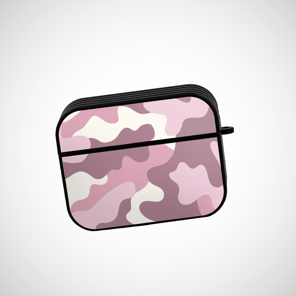 Bubblegum Camo Glass Airpods Pro Case Covers