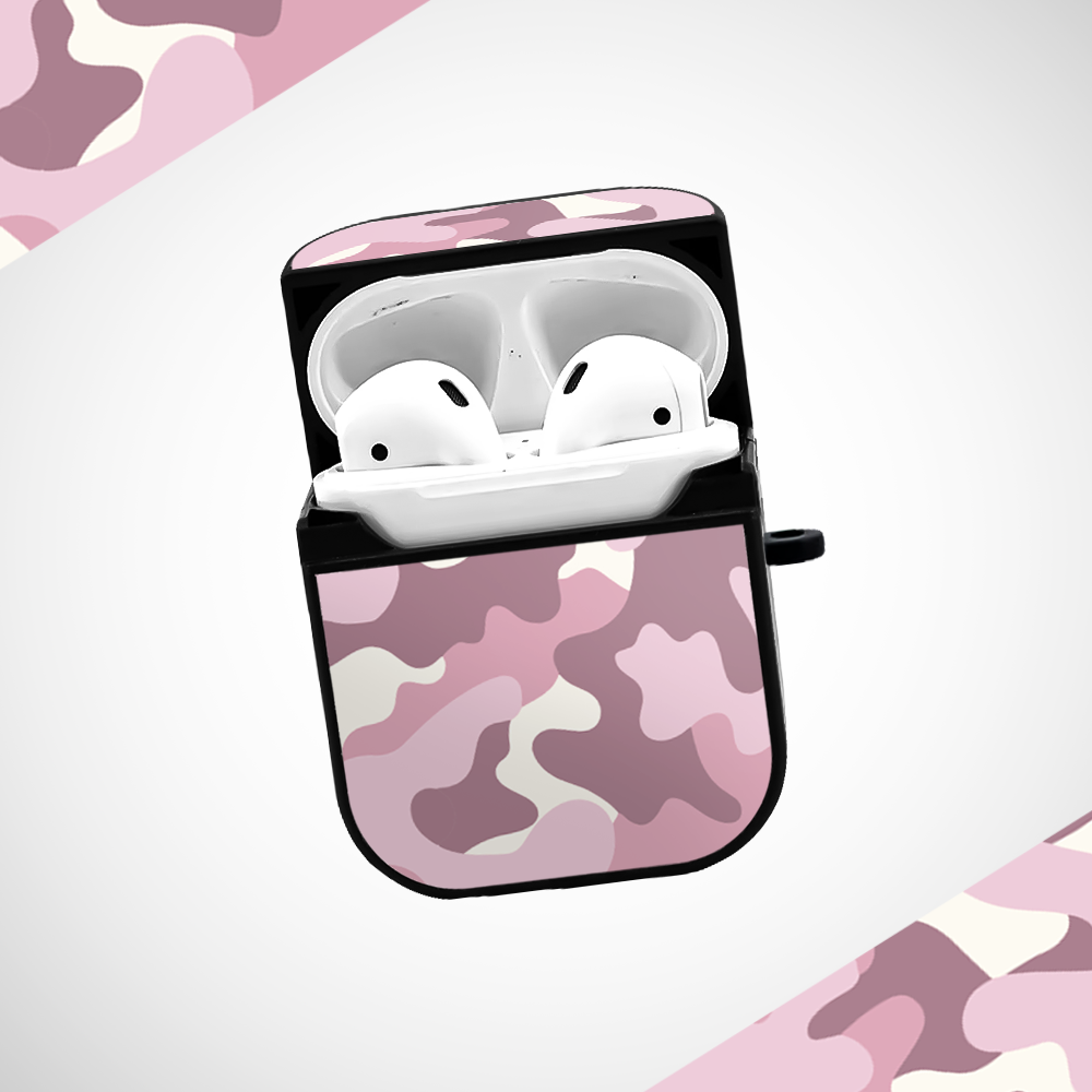 Bubblegum Camo Glass Airpods 2nd Gen Case Covers