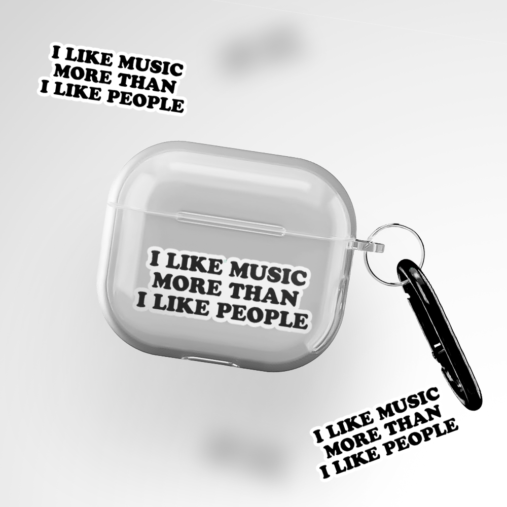 I like music Clear Airpods Pro 2 Case Covers