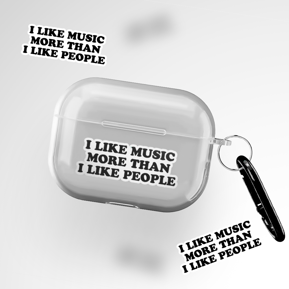 I like music Clear Airpods Pro Case Covers