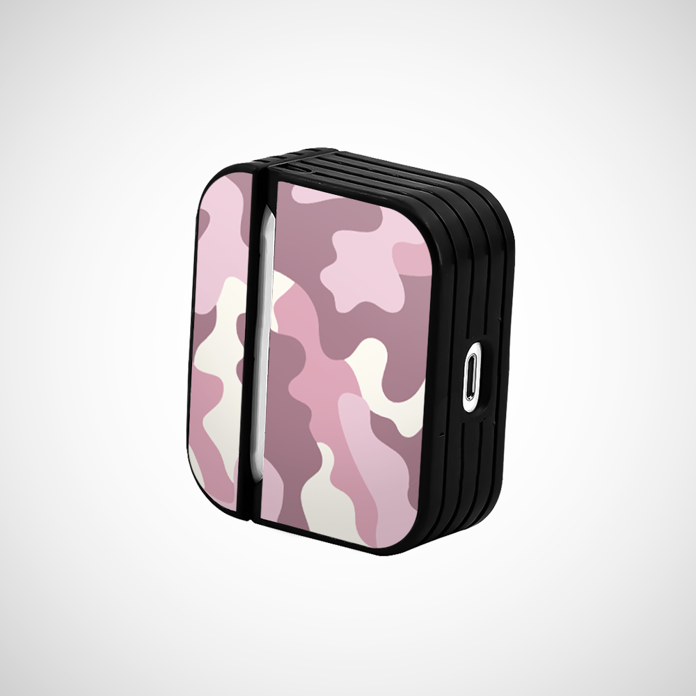 Bubblegum Camo Glass Airpods Pro Case Covers