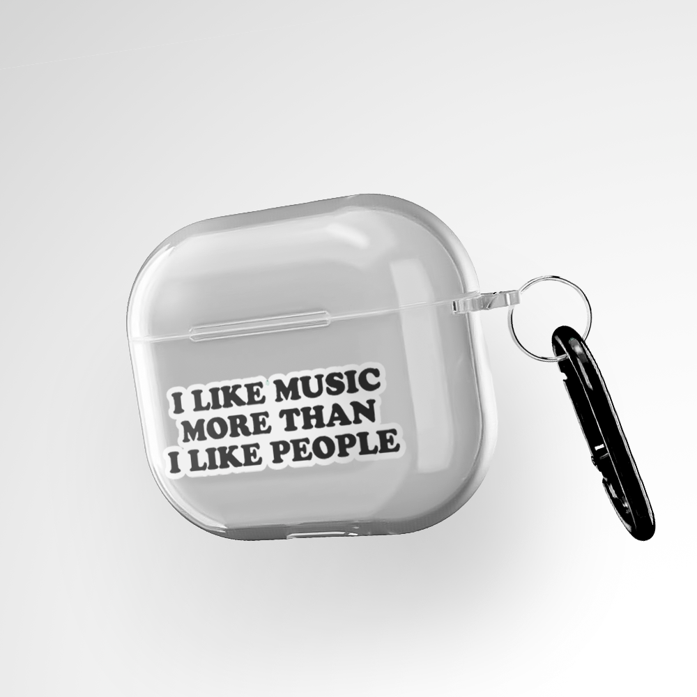 I like music Clear Airpods 3rd Gen Case Covers