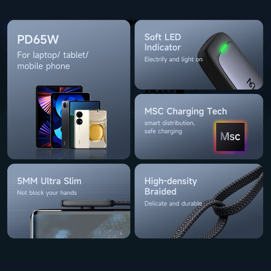 Mcdodo 90 Degree 65W Type-C to Type-C Data Cable