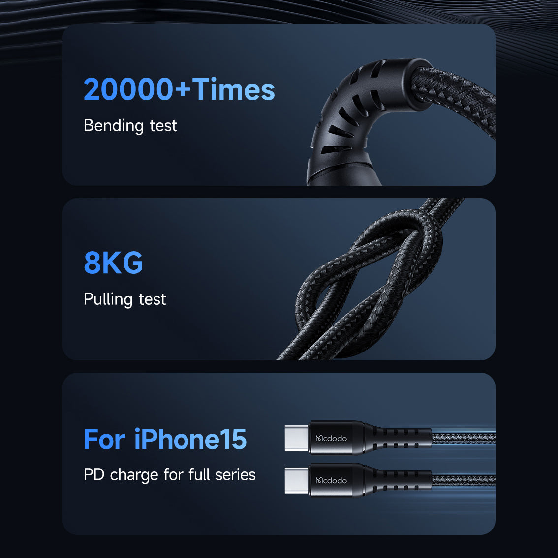 Mcdodo USB-C to USB-C 60W Data Cable 1m