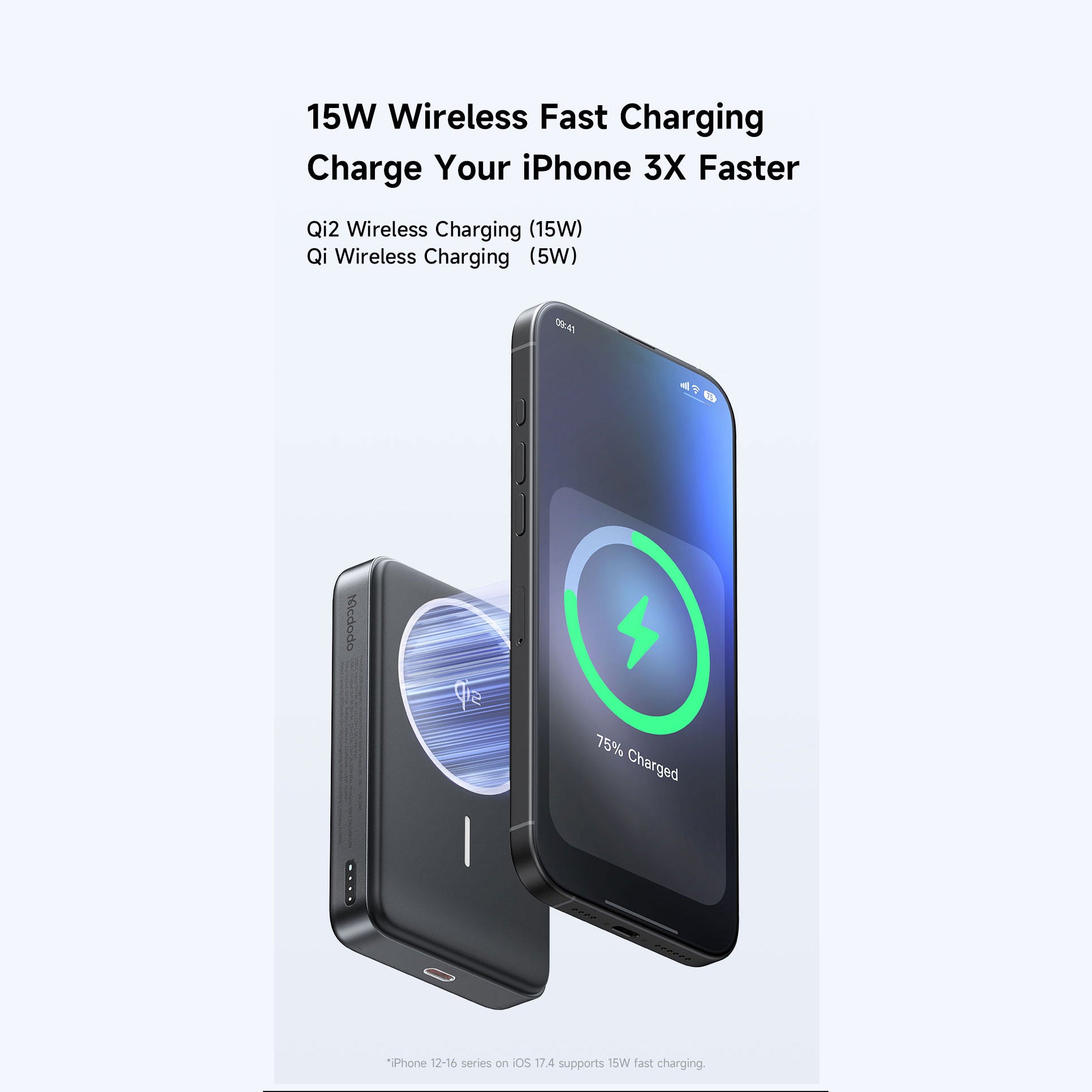 Mcdodo 30W Qi2 Magnetic Wireless Charging 10000mAh 1C Power Bank